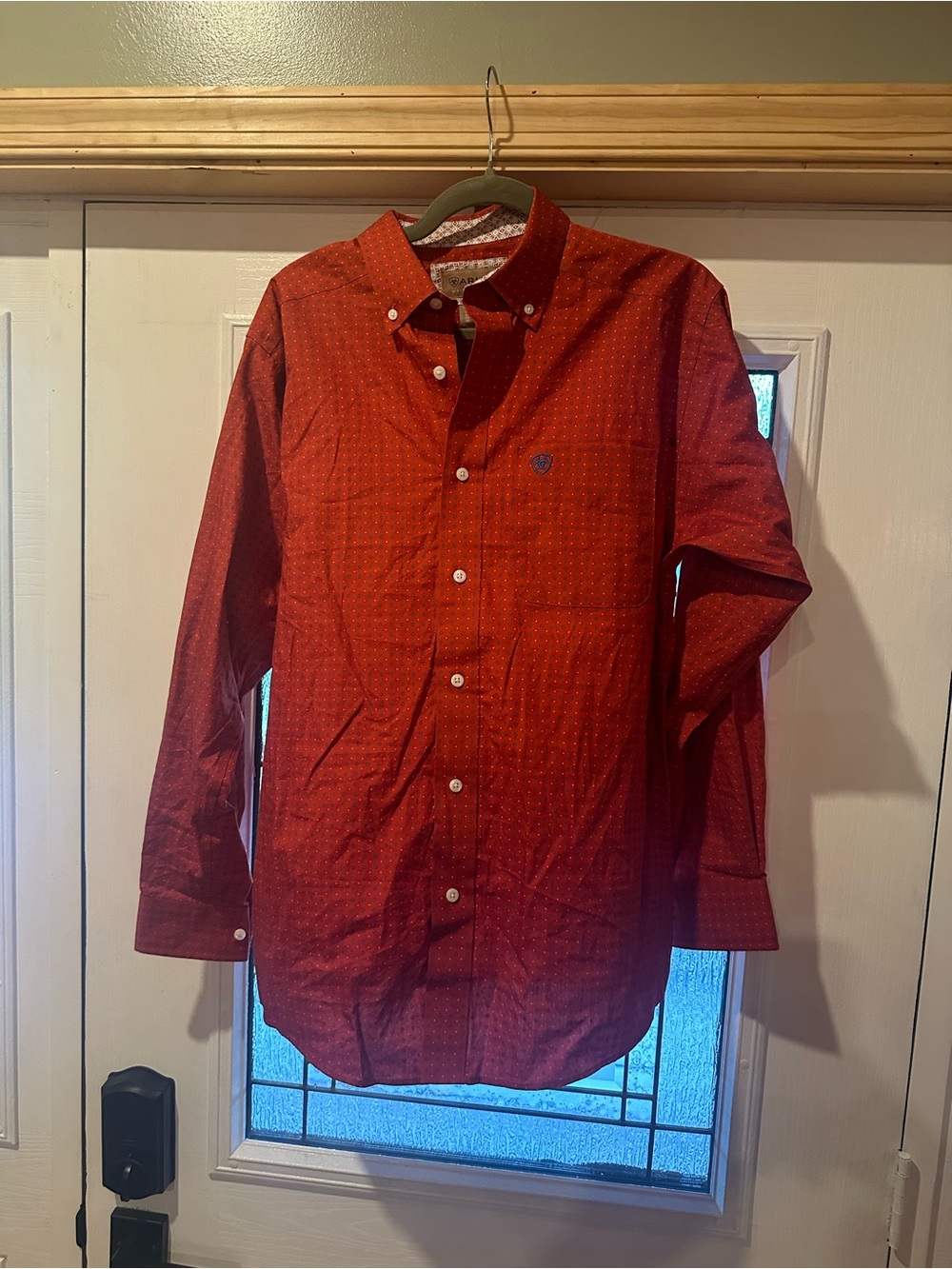 Ariat Men's Red Button-Down Long Sleeve Shirt